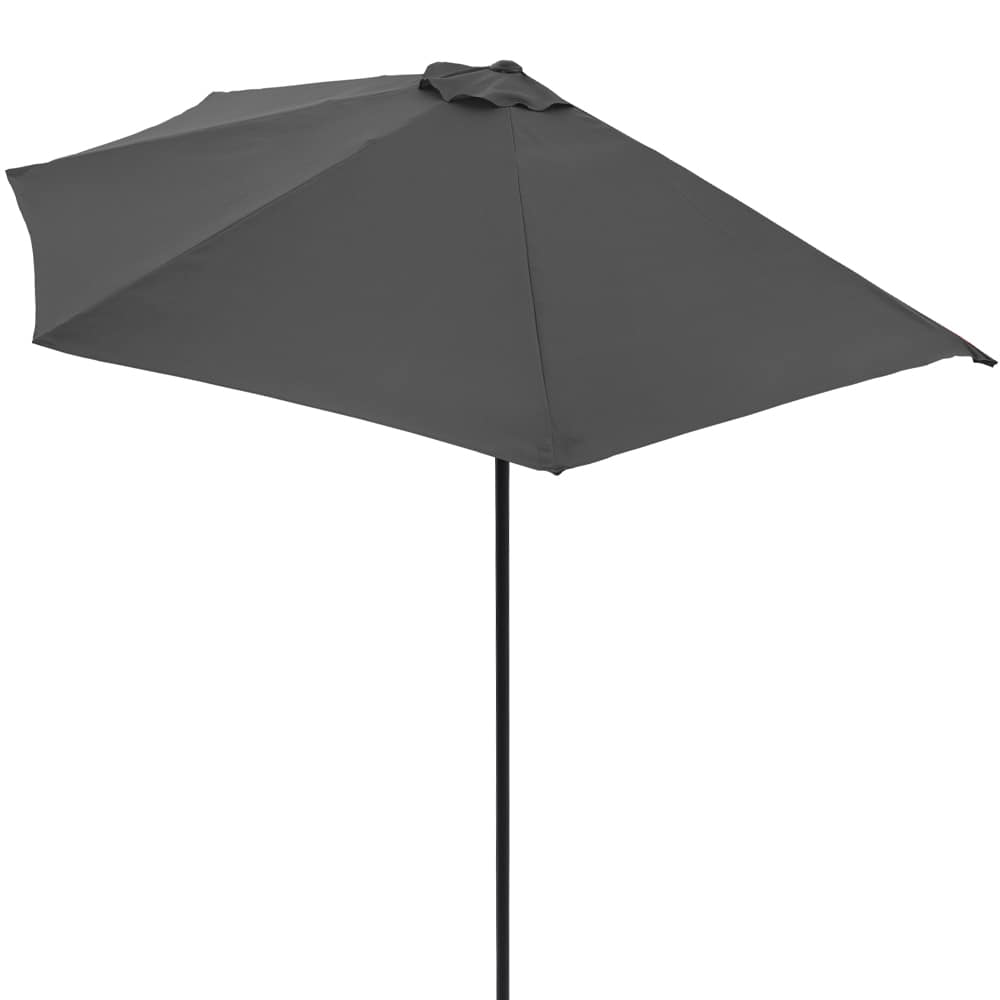 a_de_104164g21 Umbrela terasa/gradina semicirculara, protectie UV 50+, acoperire hidrofuga, manivela practica, 230 cm x Ø 270 cm, gri antracit - imagine 1