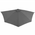 Umbrela terasa/gradina semicirculara, protectie UV 50+, acoperire hidrofuga, manivela practica, 230 cm x Ø 270 cm, gri antracit - imagine 4