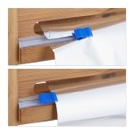 Raft pentru condimente, servetele si folii alimentare, din bambus, culoare naturala, 40 x 40 x 11,5 cm - imagine 8