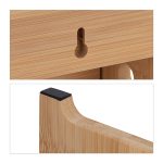 Raft pentru condimente, servetele si folii alimentare, din bambus, culoare naturala, 40 x 40 x 11,5 cm - imagine 10