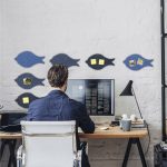 Placi decorative, pestisori, 6 bucati, gri/antracit/albastru, 16 x 30 x 0,9 cm - imagine 4