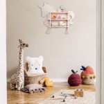 Raft pentru copii, design unicorn, cu 2 compartimente, roz, 54,5 x 66 x 13 cm - imagine 8