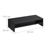 Suport pentru monitor cu spatiu de depozitare, 14,5 x 54 x 26 cm, negru - imagine 2