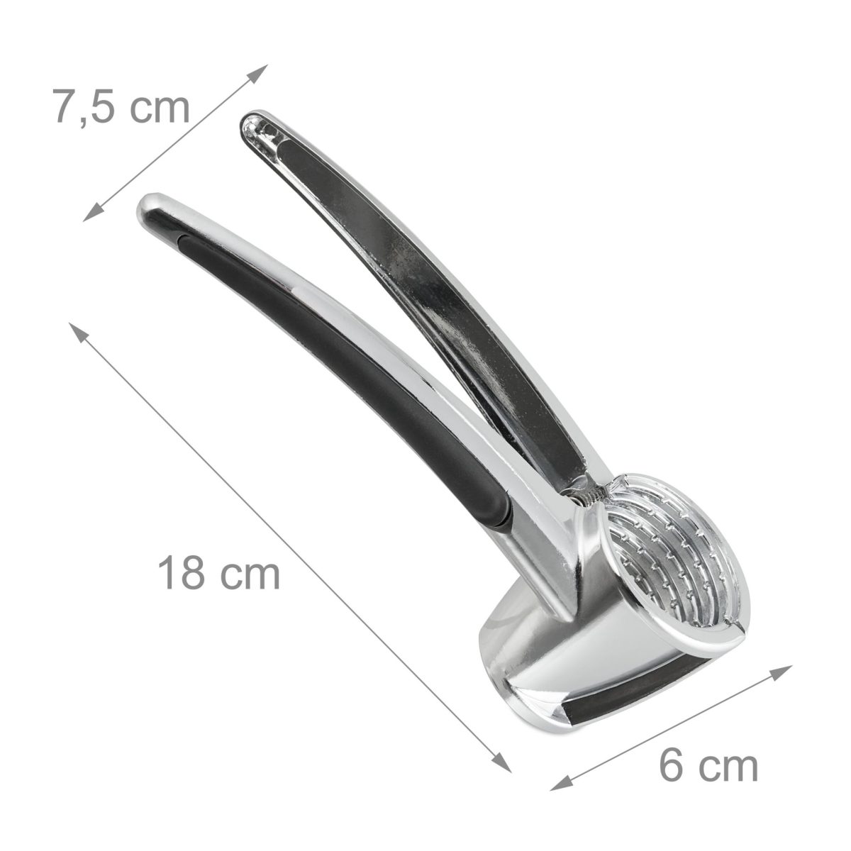 Spargator de nuci, din zinc, argintiu/negru,  6 x 18 x 7,5 cm - imagine 6