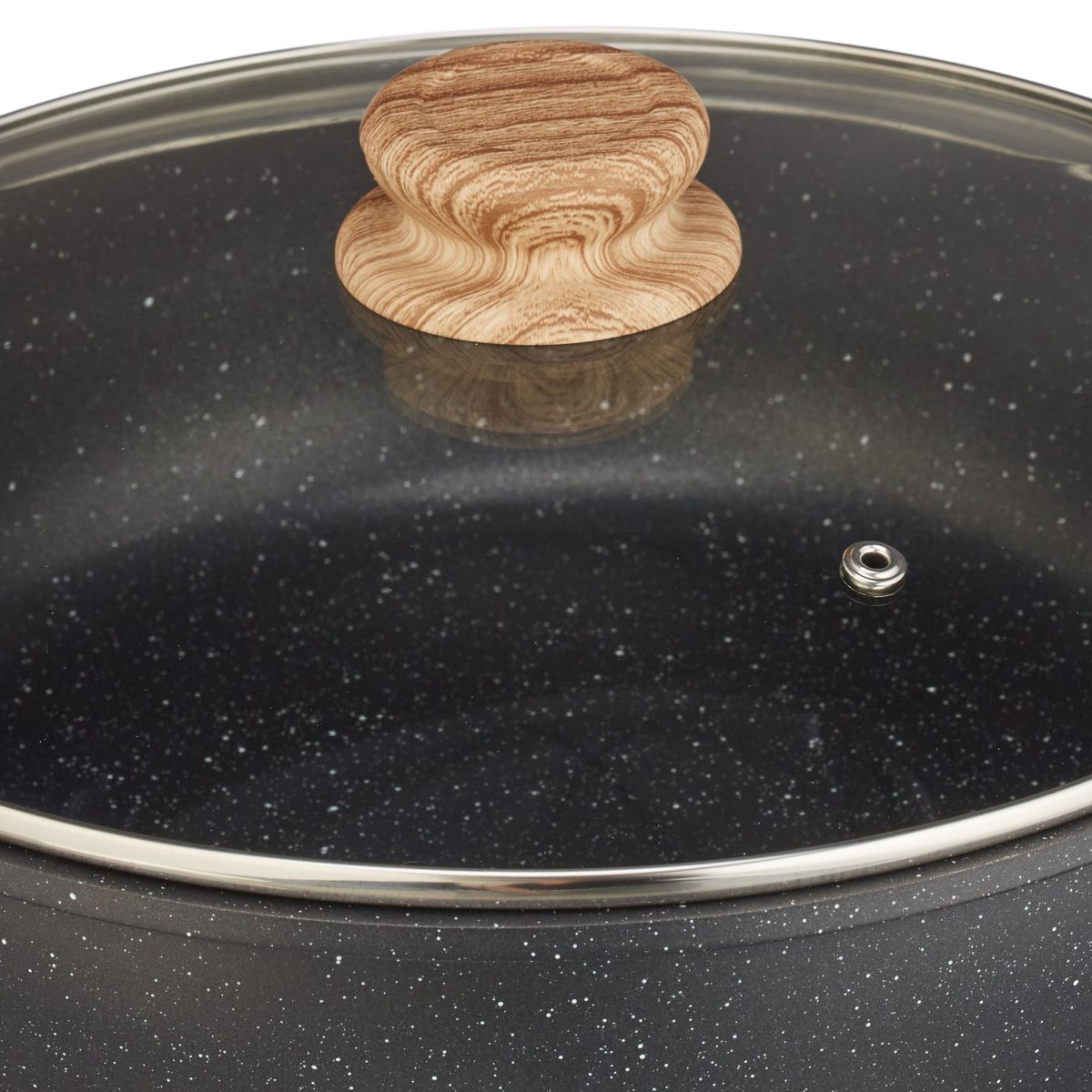 Tigaie cu capac, din aluminiu/sticla/polirasina, negru/natural, 14 x 48 x 29,5 cm - imagine 9