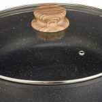 Tigaie cu capac, din aluminiu/sticla/polirasina, negru/natural, 14 x 48 x 29,5 cm - imagine 9