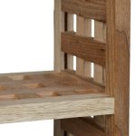 Raft de perete, 5 compartimente, lemn de nuc, maro, 50 x 50 x 15 cm - imagine 6