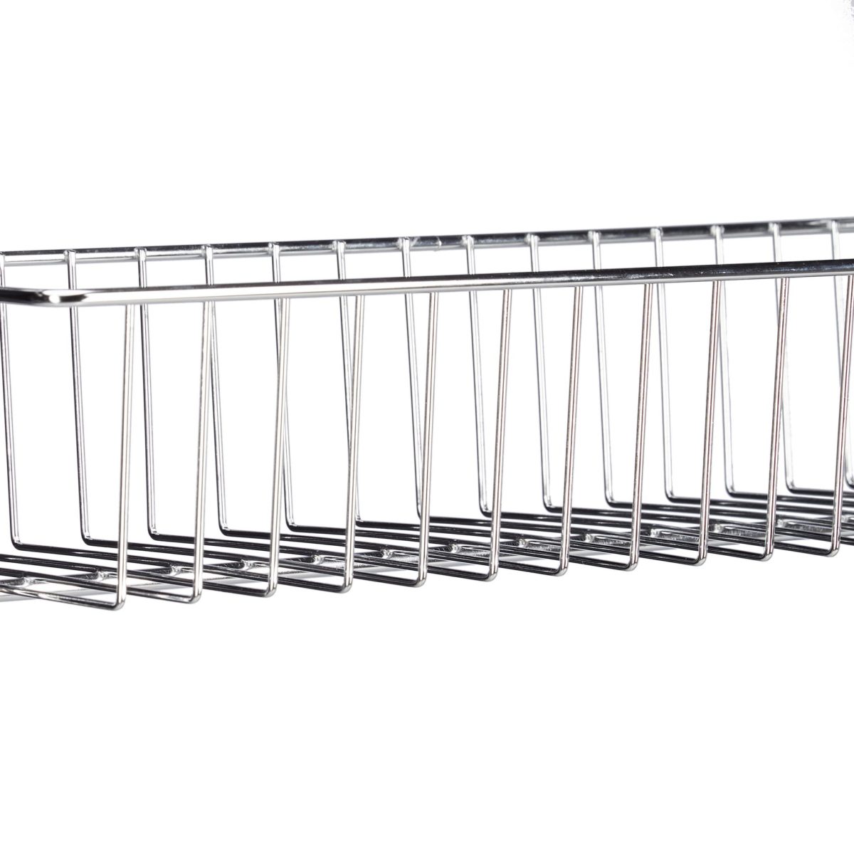 Raft suspendat, cu carlige, 4 compartimente, cromat, 112 x 45 x 23 cm - imagine 6
