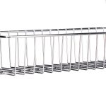 Raft suspendat, cu carlige, 4 compartimente, cromat, 112 x 45 x 23 cm - imagine 6