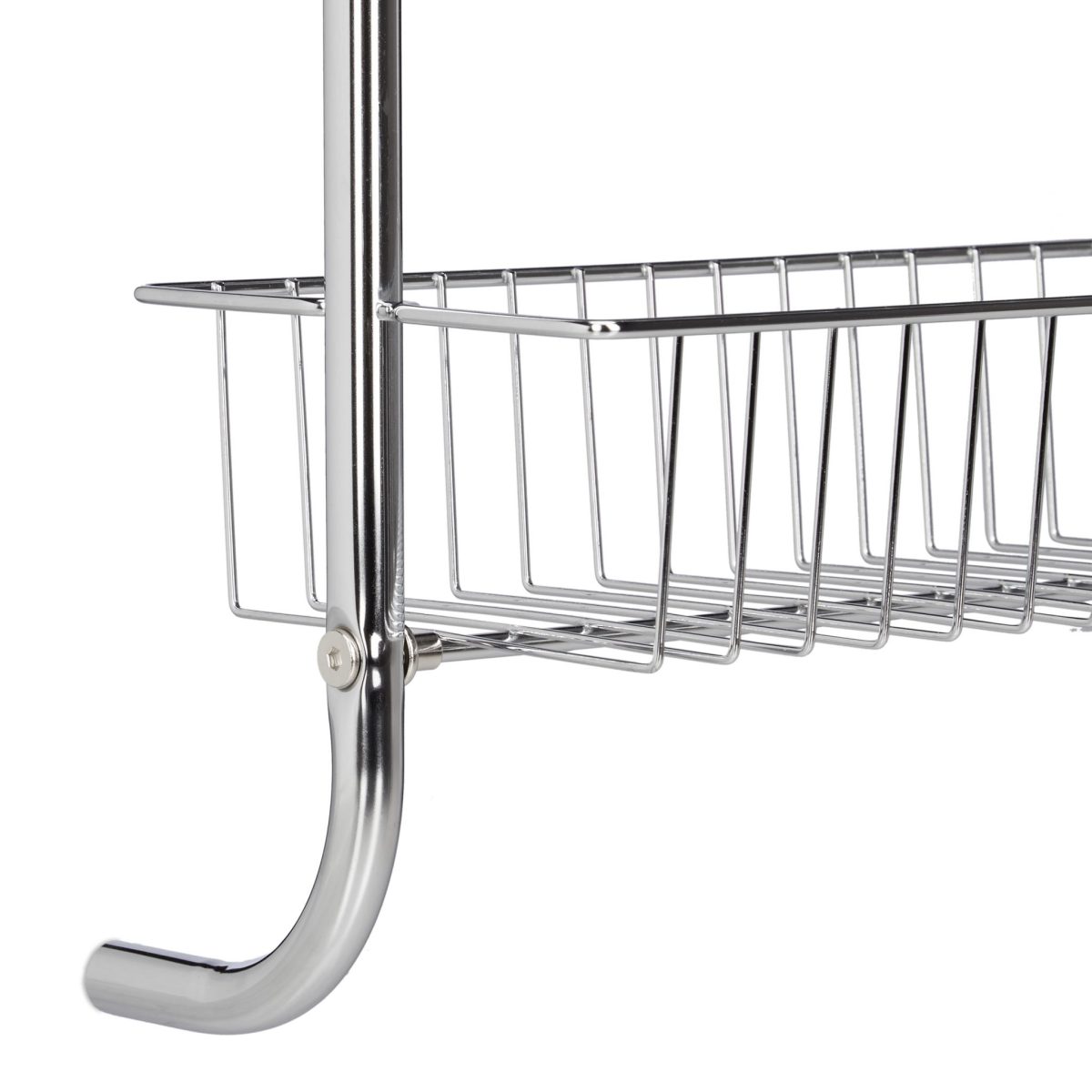 Raft suspendat, cu carlige, 4 compartimente, cromat, 112 x 45 x 23 cm - imagine 7