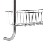 Raft suspendat, cu carlige, 4 compartimente, cromat, 112 x 45 x 23 cm - imagine 7