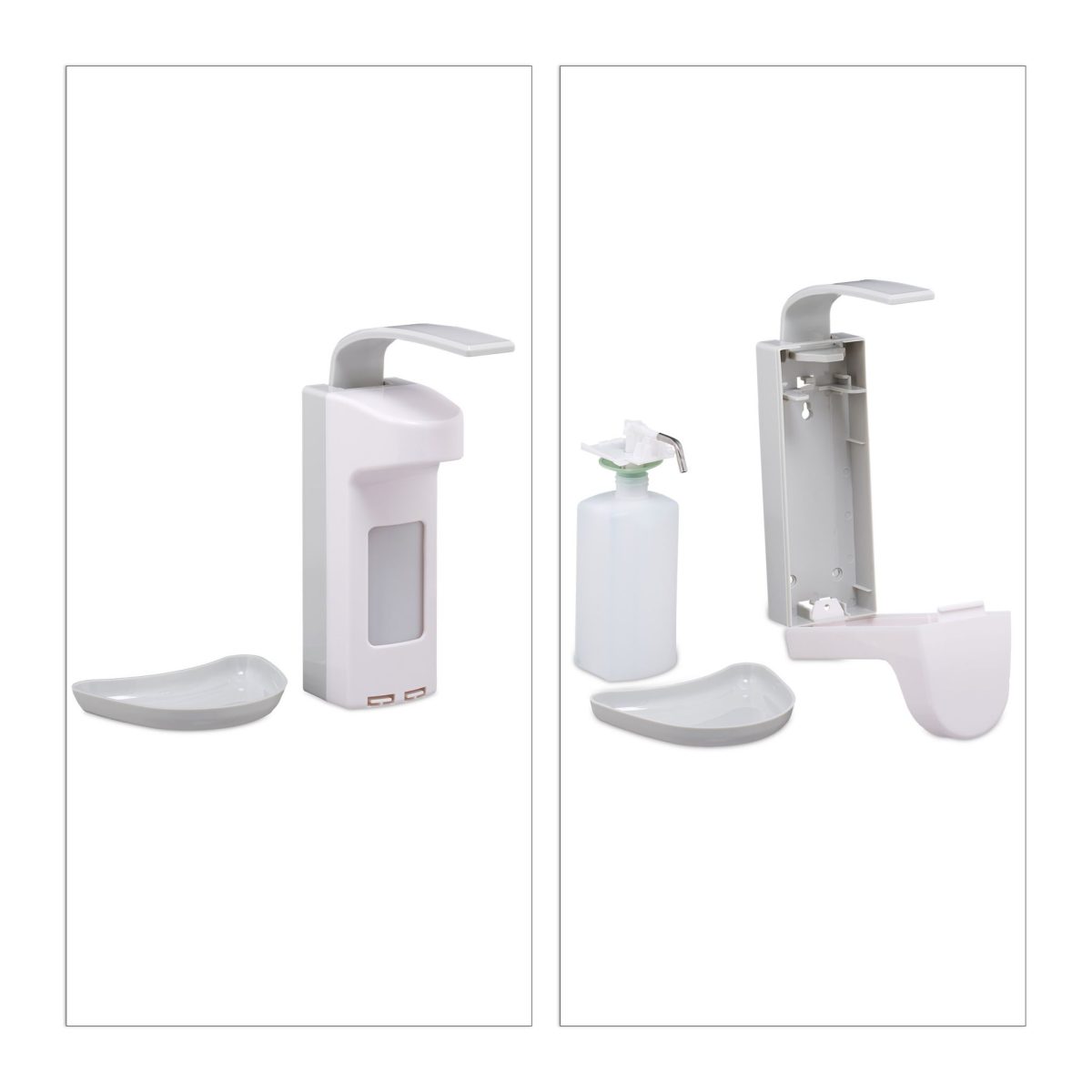 Dozator pentru gel dezinfectant/sapun, manual, capacitate 500 ml, montare pe perete, 29 x 16 x 18 cm - imagine 6