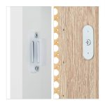 Dulap de baie cu 3 compartimente, raft flexibil, usa magnetica, alb/maro, MDF, 96,5 x 30 x 30 cm - imagine 5