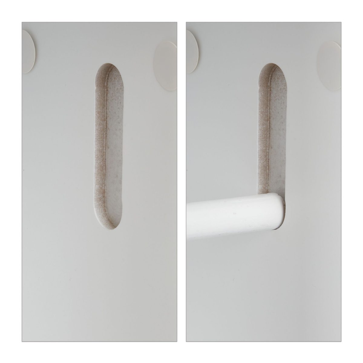 Dulap de baie cu suport pentru hartie igienica, inchidere magnetica, MDF/bambus, 75,5 x 18,5 x 18,5 cm - imagine 7