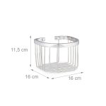 Etajera baie/ bucatarie, multifunctional, otel, 11,5 x 16 x 16 cm, argintiu - imagine 4