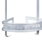 Raft de colt pentru baie cu 2 nivele, aluminiu, argintiu, 39 x 30 x 23 cm - imagine 4