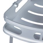Raft de colt pentru baie cu 2 nivele, aluminiu, argintiu, 39 x 30 x 23 cm - imagine 5