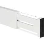 Set 4 x organizator reglabil pentru sertar, bambus/silicon, 6 x 1,5 cm, alb - imagine 3