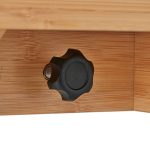 Raft suspendat pentru pat/noptiera, cu suport pentru tableta, greutate maxima de incarcare 7 kg, din bambus/fier, culoare naturala, 10 x 33 x 24 cm - imagine 9