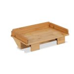 Raft pentru pat/noptiera, cu suport pentru tableta, din bambus/fier, culoare naturala, 11 x 38 x 26 cm, greutate maxima de incarcare 7kg - imagine 7