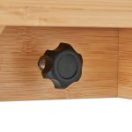 Raft pentru pat/noptiera, cu suport pentru tableta, din bambus/fier, culoare naturala, 11 x 38 x 26 cm, greutate maxima de incarcare 7kg - imagine 2