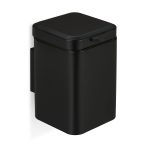 Cos de gunoi suspendat, 6 litrii, otel, 29,5 x 20 x 27 cm, negru