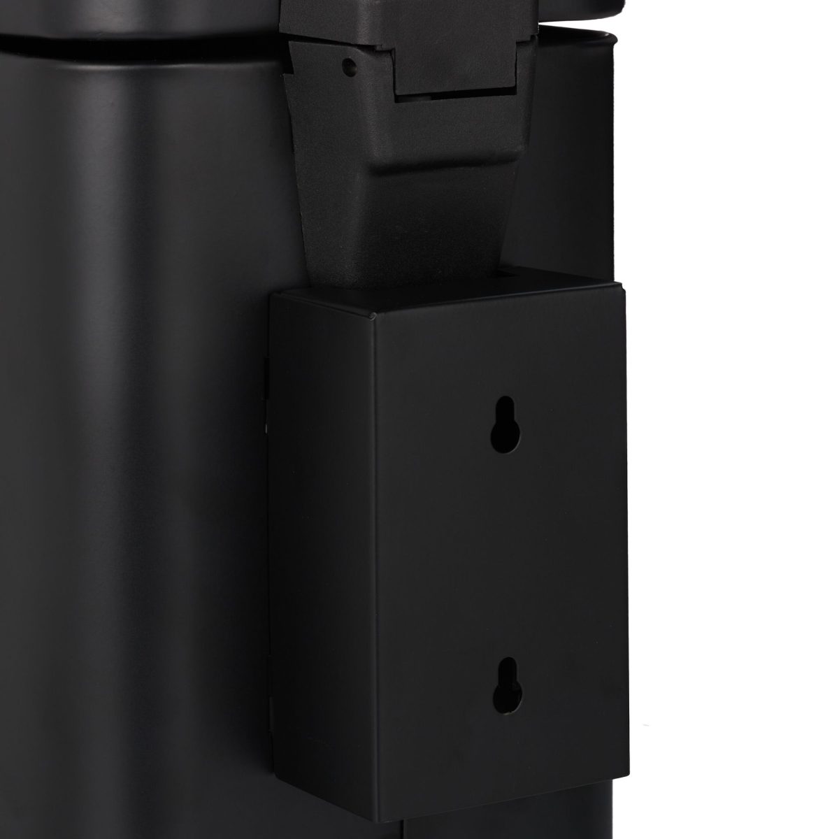 Cos de gunoi suspendat, 6 litrii, otel, 29,5 x 20 x 27 cm, negru - imagine 6