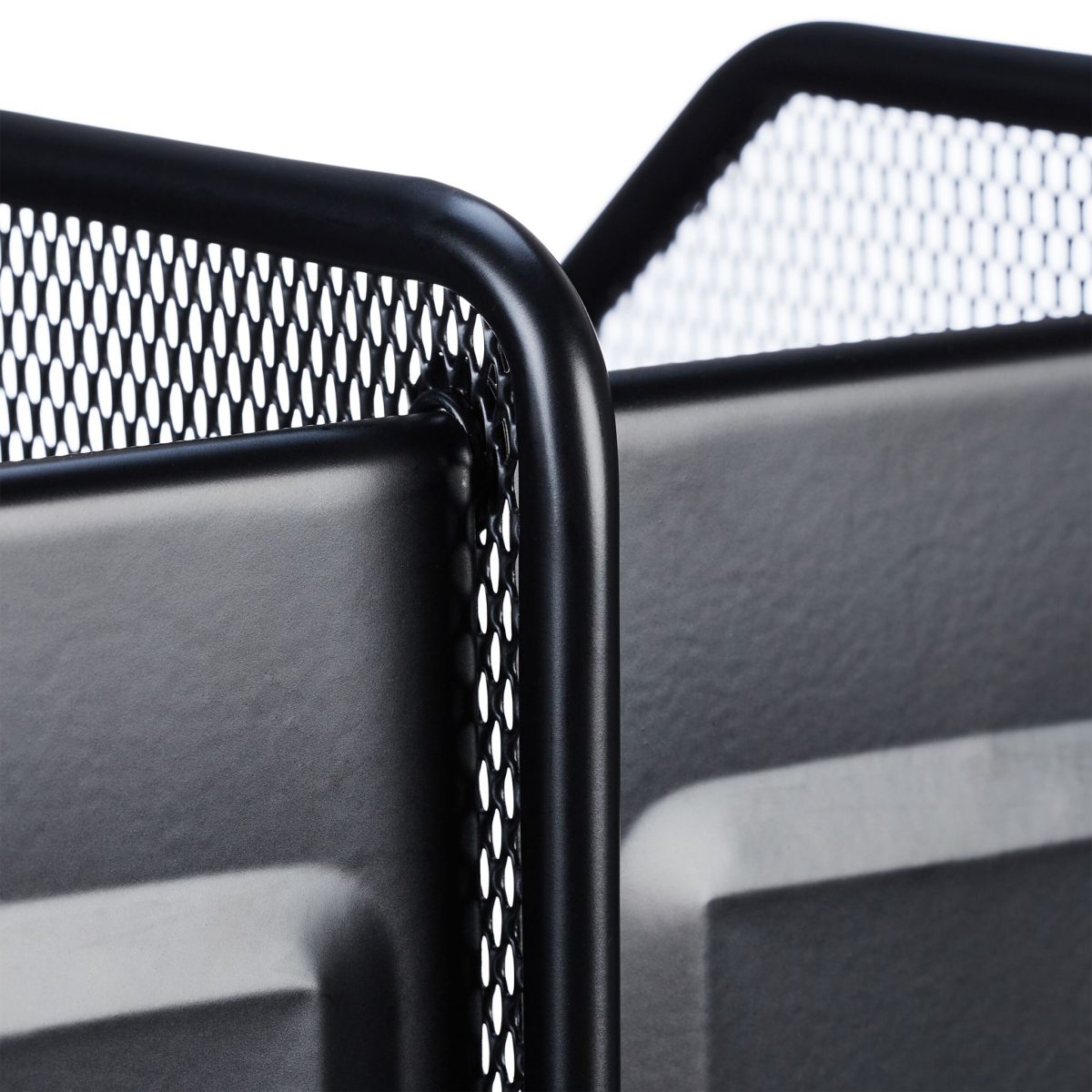 Organizator de birou cu 3 compartimente verticale, din otel, 31,5 x 24 x 29 cm, negru - imagine 5
