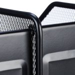 Organizator de birou cu 3 compartimente verticale, din otel, 31,5 x 24 x 29 cm, negru - imagine 5