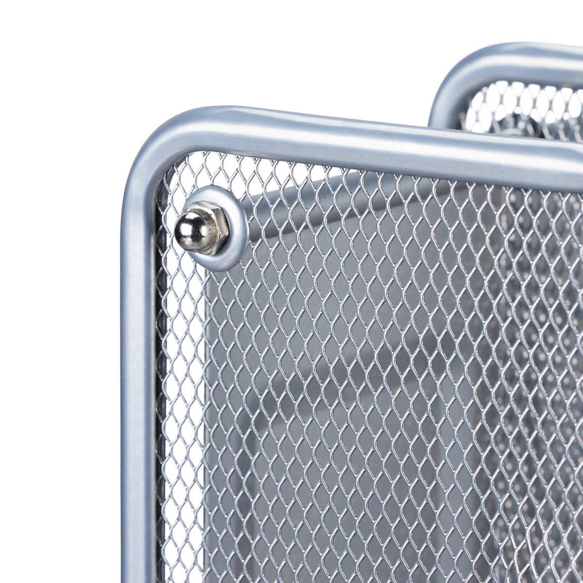 Organizator de birou cu 3 compartimente verticale, din otel, 31,5 x 24 x 29 cm, gri - imagine 5