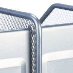 Organizator de birou cu 3 compartimente verticale, din otel, 31,5 x 24 x 29 cm, gri - imagine 4