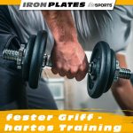 Set de gantere si haltere, cu valiza, 20 kg, 4x2,5 kg / 4x1,25 kg, 14 piese, negru - imagine 2