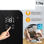 Radiator Electric 2000 W TRESKO Control WiFi prin SmartLife APP 5C°-50C°, 2000 W, Termostat, telecomanda, negru - imagine 3