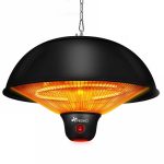 Incalzitor Infrarosu de Tavan 1500W cu Telecomanda si LED, IP34, Instant-Heat, interior/exterior