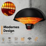Incalzitor Infrarosu de Tavan 1500W cu Telecomanda si LED, IP34, Instant-Heat, interior/exterior - imagine 2