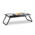 Stand multifunctional, pliabil, pentru laptop, tableta, citit si mic dejun, inaltime reglabila pe 2 niveluri, Relax Days, 75x35x41cm - imagine 2