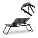 Stand multifunctional, pliabil, pentru laptop, tableta, citit si mic dejun, inaltime reglabila pe 2 niveluri, Relax Days, 75x35x41cm - imagine 5