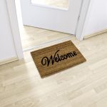 Covoras intrare Relaxdays, model-1, fibre de cocos, maro, 60 x 40 x 1.5 cm - imagine 2