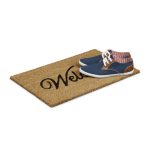 Covoras intrare Relaxdays, model-1, fibre de cocos, maro, 60 x 40 x 1.5 cm - imagine 3