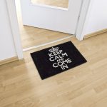 Covoras intrare Relaxdays, model-23, fibre de cocos, Alb/Negru, 60 x 40 x 1.5 cm - imagine 2