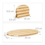Set 4 tocatoare din bambus, 0.5 x 25 x 18 cm, cu suport, natur, RelaxDays - imagine 5