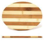 Set 4 tocatoare din bambus, 0.5 x 25 x 18 cm, cu suport, natur, RelaxDays - imagine 8