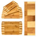Set 3 tocatoare de bucatarie, Relaxdays, cu suport, din bambus, 3 dimensiuni - imagine 6