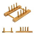 Set 3 tocatoare de bucatarie, Relaxdays, cu suport, din bambus, 3 dimensiuni - imagine 7