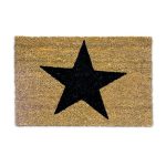 Covoras intrare Relaxdays, model-27, fibre de cocos, maro/Negru, 60 x 40 x 1.5 cm