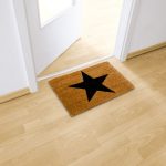 Covoras intrare Relaxdays, model-27, fibre de cocos, maro/Negru, 60 x 40 x 1.5 cm - imagine 2