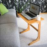 Masa pentru laptop/activitati zilnice, bambus, 62,5 x 60 x 40 cm - imagine 2