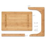 Masa pentru laptop/activitati zilnice, bambus, 62,5 x 60 x 40 cm - imagine 5