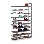 Pantofar cu 10 nivele, RelaxDays, pentru 50 de perechi, 175.5 x 100 x 29 cm, maro