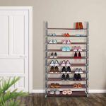 Pantofar cu 10 nivele, RelaxDays, pentru 50 de perechi, 175.5 x 100 x 29 cm, maro - imagine 4